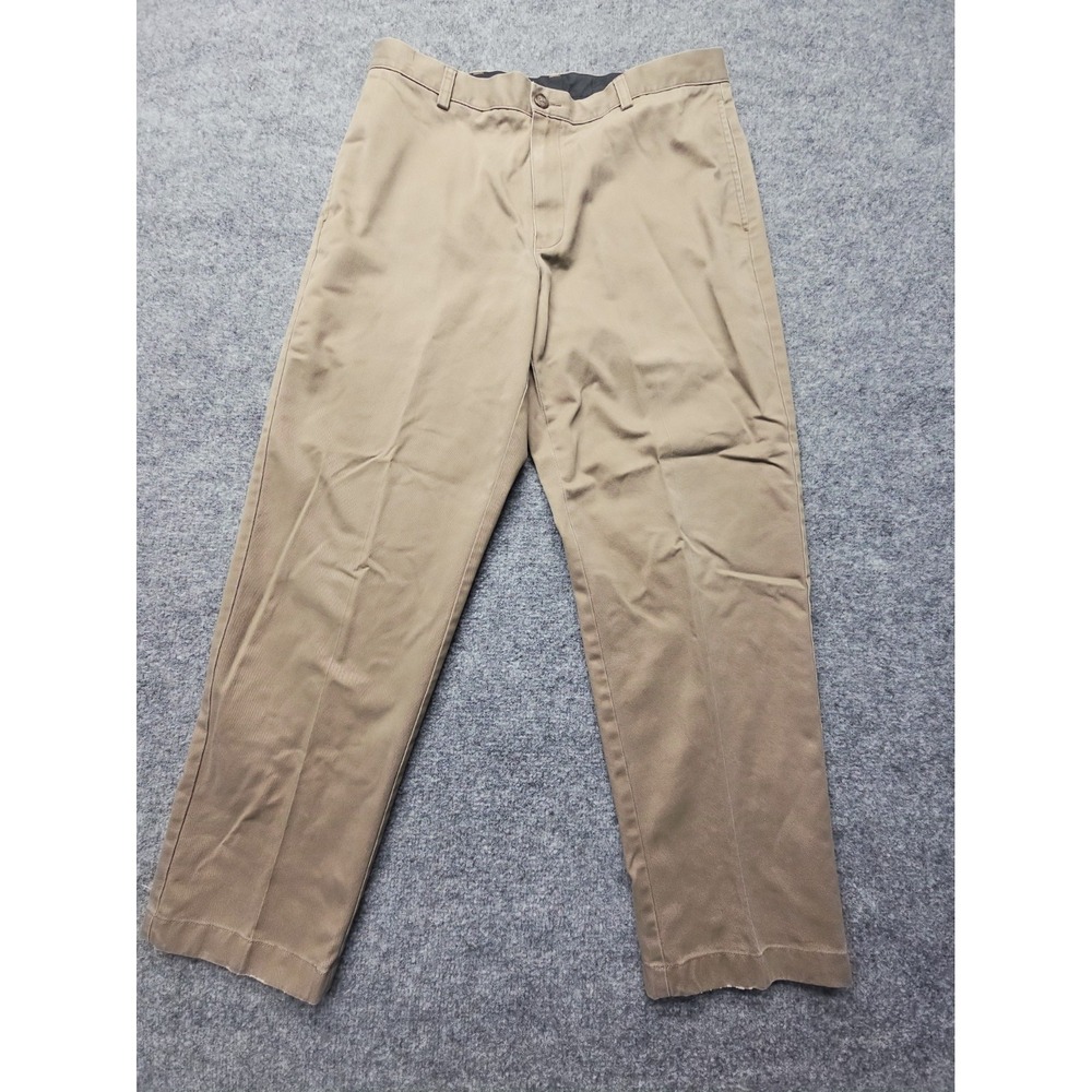 L.L. Bean Khaki Classic Fit Mens Pants 34x29  100% Cotton